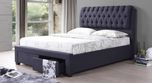 Urban Ladder Cassiope Upholstered Engineered Wood Queen Bed With Storage(Finish Color -  Charcoal Grey)