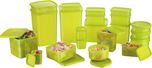 MasterCook  - 2000 ml, 1200 ml, 600 ml, 400 ml, 200 ml, 300 ml, 100 ml, 500 ml, 250 ml, 100 ml Polypropylene Multi-purpose Storage Container(Pack of 21, Green)