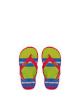 Beanz Girls Red & Green Striped Flip-Flops