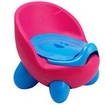 Novicz Baby Toddler Potty Seat Kids Toilet Training Potty Chair for Children with Removable Bowl and High Back Support, Secure Non and Slip Surface, Pink