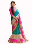 vency creation Embroidered Bollywood Georgette Saree(Multicolor)