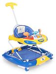 Mee Mee Anti-Fall Baby Walker with Rocker, Adjustable Height and Seat (Blue)