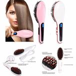 Pink Pari Fast Hair Straightener Brush With Temperature ,Multicolor