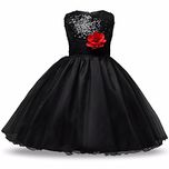 Sofyana Black Girls First Birthday Party Wear Dress Princess Dress Fluffy And Light Dress Birthday Party Wear Dress For Girls Infant Baby Girl Dress