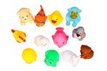 Vistaratrade Non-Toxic Soft Animal Bath Toys Set Of 12 Multi-Color