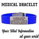 Your Road ID Elite (Medical Alert ID Bracelet with Engraving) (Blue)