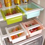 Perfect Life Ideas 4 Pcs Fridge Space Saver Organizer Slide Storage Rack Shelf Drawer,Service For 4