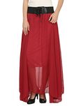 My Swag Red Georgette A-Line Casual Women A-Line Skirt