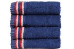 Trident 400 GSM 4 Pcs Face Towels - Blue (Baby wash cloths)