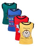Goodway Pack of 4 Senior Boys Printed Vest Tshirts