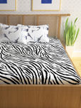 Story@home Black & White Cotton 186 TC Double Bedsheet with 2 Pillow Covers