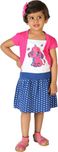 Lil Orchids Midi/Knee Length Casual Dress(Pink, Cap Sleeve)