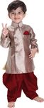 JBN Creation Boys Festive & Party, Wedding Kurta and Pyjama Set(Gold Pack of 1)