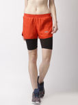2GO Red Solid Inbuilt Tights Running Shorts