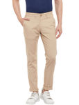 Numero Uno Men Beige Slim Fit Solid Regular Trousers