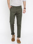 ColorPlus Men Grey Contemporary Fit Solid Chinos