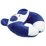 Littly U Shaped Designer Velvet Pillow (Blue)