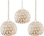 Being Nawab Astounding Cluster Crystal, Earthenware 3 - Cup Tealight Holder Set(Silver, Pack of 3)