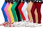 Indistar Girls Super Soft Cotton Leggings (Set of -9)