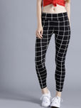 Kook N Keech Black & White Checked Leggings