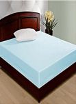 Latesthomestore Waterproof & Dustproof Double Bed Fitted Mattress Protector, Blue With Zip Clourse ( Size 6