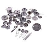 Segolike Children Kids Pretend Toys Kitchen Cookware Set Stainless Steel Pots and Pans with Cooking Utensils Playset - 40 Pieces