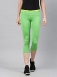 HRX by Hrithik Roshan Green Capri Active RAPID-DRY Tights