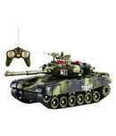 Toykarttm Remote Control War Tank Toy With Light And Gun Sound - Multi Color