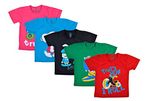 Kuchipoo Boys T-Shirts, Set of 5 (KUC-TSHRT-101-6-7 Years, Multi-Coloured, 6-7 Years)