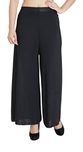 Bossify Women Regular Fit Black Highly Smooth Nylon Palazzo