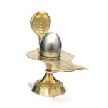 SAHAYA 100% Pure & Original Parad Shivling ( AAA Quality)Energized with detachable Jalheri and 1 face Snake Hood( 90-110 gms approx)