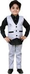 Ahhaaaa Boys Festive & Party Kurta & Waistcoat Set(Black Pack of 3)
