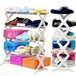 Cpixen Stainless Steel Folding Portable 5 Layer Shoe Rack Organizer FootWear