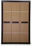 Nilkamal Cedar Engineered Wood 3 Door Wardrobe(Finish Color - Brown Black)