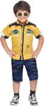 AJ Dezines Boys Casual Shirt Shorts(Yellow)