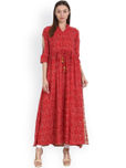 Nayo Women Red Printed Anarkali Kurta