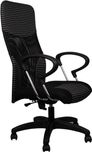 Hetal Enterprises Fabric Office Arm Chair(Black)