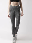 2GO Black Patterned High-Waist Workout Tights