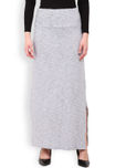 Trend Arrest Grey Melange Maxi Skirt