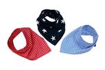 Wobbly Walk Bandana Bibs Adjustable For Growing Baby Pack Of 3 Pcs - Multi Color