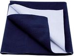 Trance Home Linen Baby Dry Sheets/100% Waterproof/Soft/Mattress Protector/Breathable/Underpad Navy Blue (Medium)