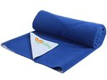 OYO BABY - Quickly Dry Sheet / Cot Mattress Protector Mat / Crib Sheets (140cm X 100cm, Large) - Royal Blue