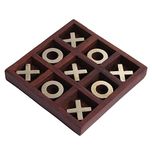 Craft Art India Wooden Puzzle Tic Tac Toe Indoor Outdoor Board Game { CAI-HD-0211 Size(Inch):0.79x4.92x4.92}
