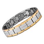 Aarogyam Energy Jewellery Silver Biomagnetic Therapy Metal Chain Bracelet For Men