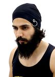 NIPSA Black Beanie Cap with Ring
