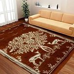 The Fresh Livery Maroon Chenille Carpet(152 cm  X 214 cm)
