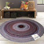 Avioni Cotton Chindi Rug-Carpets for Home-Natural Eco Yarn-5 ft Round