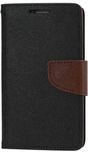 G-case Flip Cover for Motorola Moto G (2nd Generation)(BLACK BROWN, Artificial Leather)