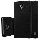 NILLKIN QIN WAKE/SLEEP SENSOR EXECUTIVE LEATHER FLIP FLAP COVER CASE FOR ONEPLUS 3-BLACK