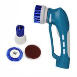 Household Handheld Electric Power Scrubber for Bathroom and Kitchen Blue